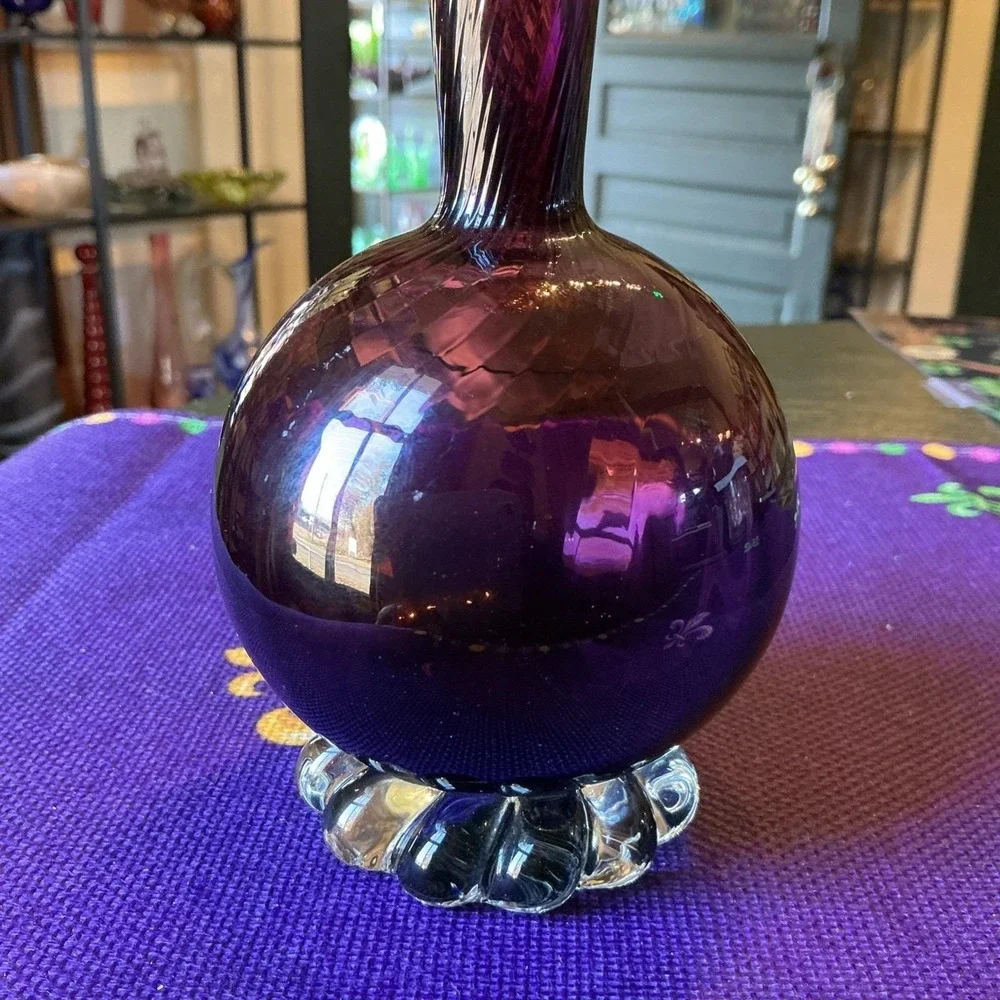 Vintage MCM Aseda‎ Glasbruk Amethyst 7
